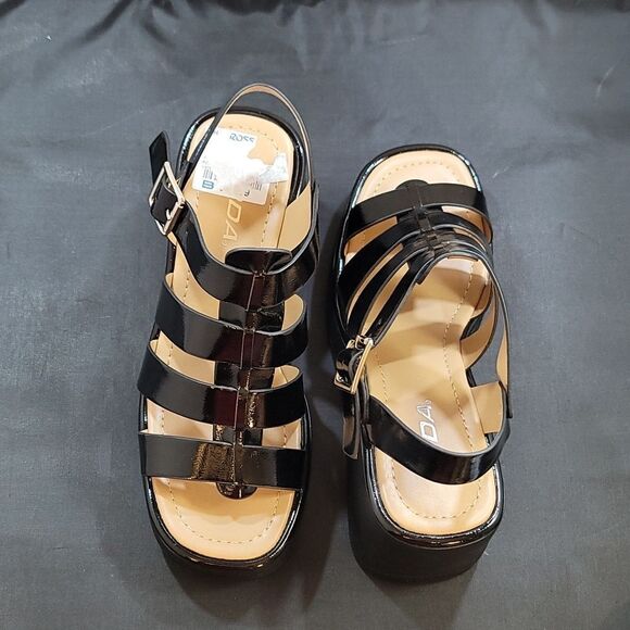 BRAND NEW SODA KARBIE-S WEDGE OPEN TOE MULTI-STRAP PLATFORM SANDALS - Picture 4 of 16